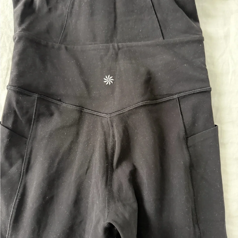 Athleta Salutation Stash 7/8 bodysuit NWOT black size Small - Picture 4 of 4